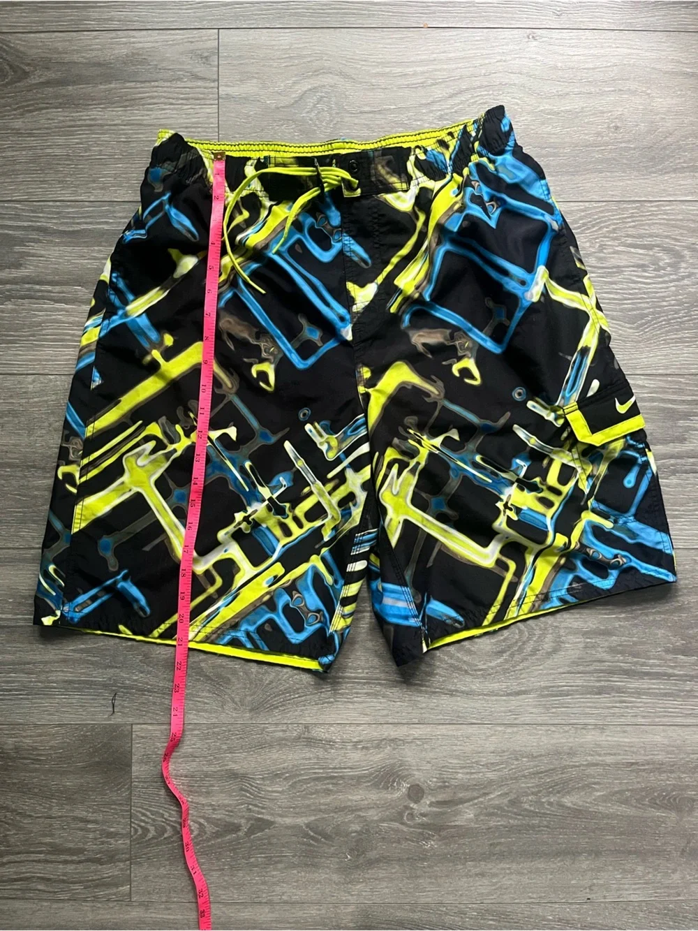 Nike Men’s Board Short Lined Swimsuit Trunks Cargo Black Blue Green Size L